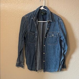 Lauren Jean Co Ralph Lauren Blue Denim Button Down Shirt